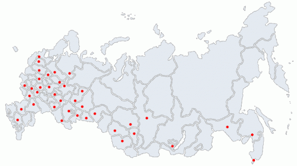 Карта России и доставка